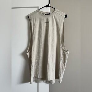 VANQUISH Men's Casual Beige Tank Top